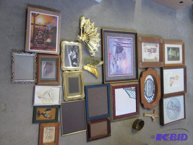 lot 37 image: mixed lot of framed art pictures...