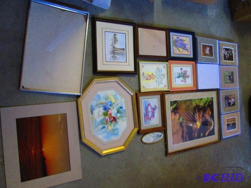 lot 38 image: mixed lot of framed art pictures...
