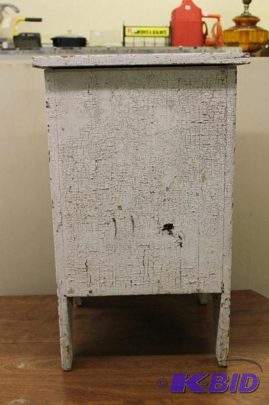 lot 100 image: Antique Wooden Box, great patina...