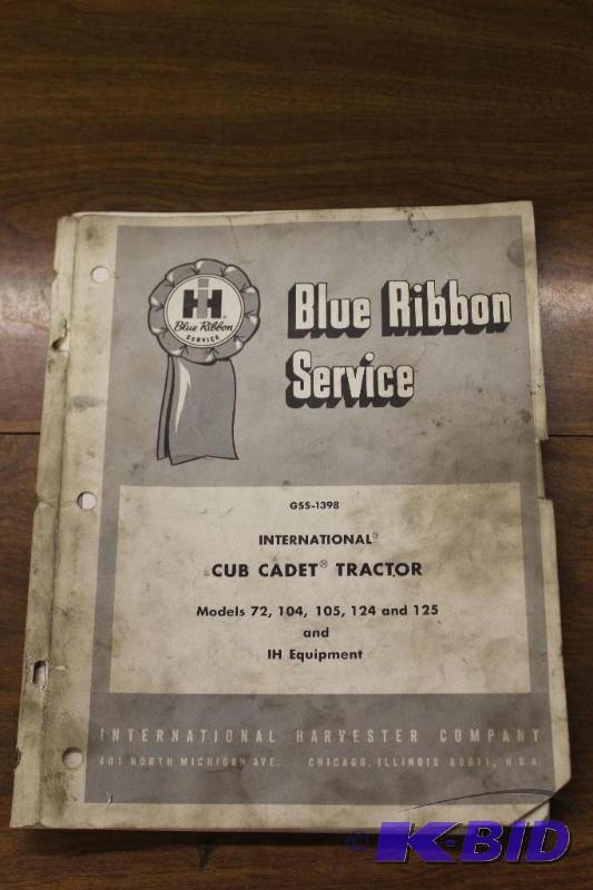 lot 230 image: International Cub Cadet Tractor&nbspService ...