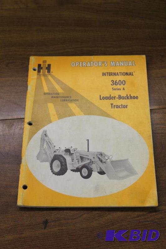 lot 233 image: IH 3600 Loader Owners Manual ...