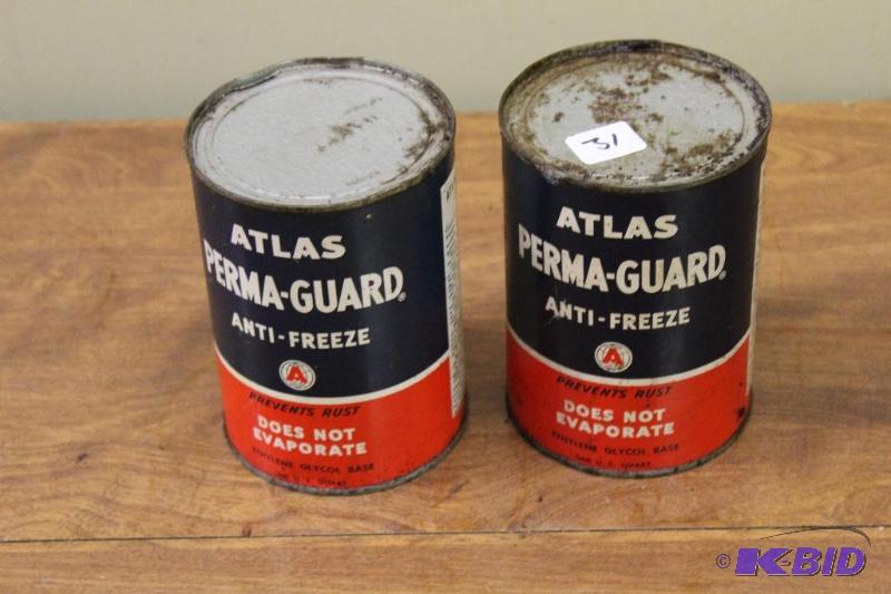 lot 31 image: FULL 2 Cans Atlas Perma-Gaurd Anti-Freeze,&nb...