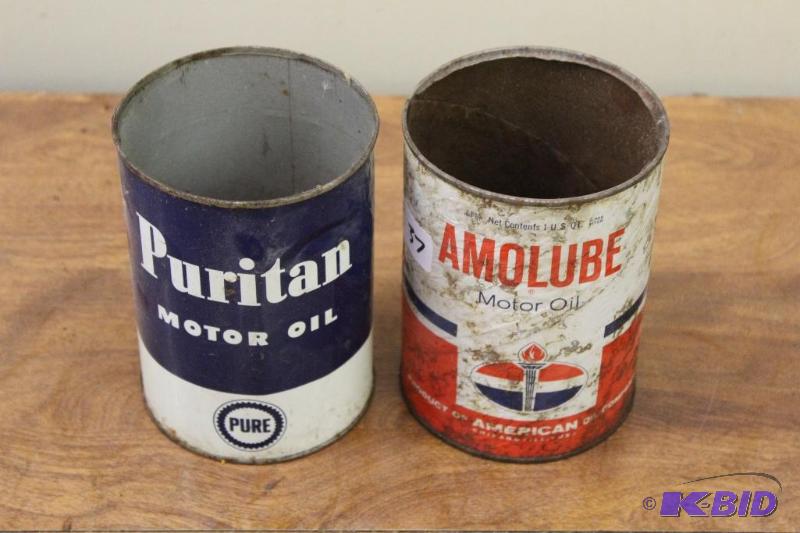 lot 37 image: Puritan  American Motor Oil,&nbsp1 Quart Vi...