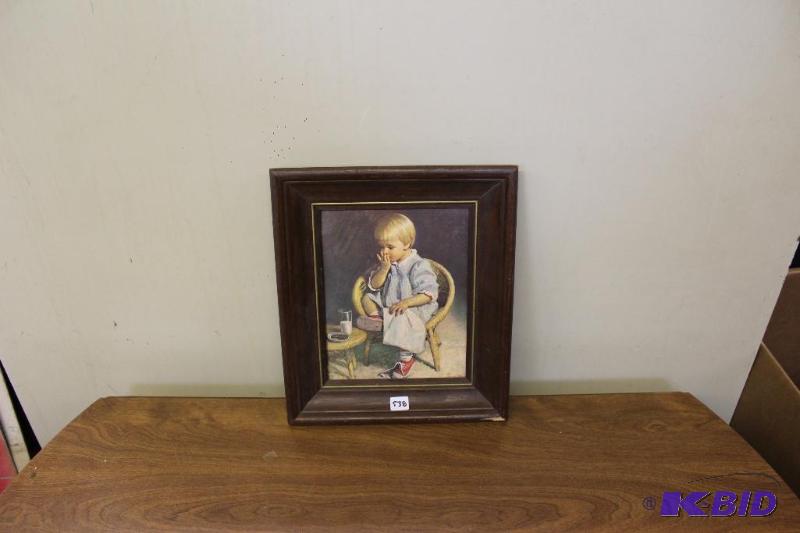lot 538 image: Vintage Print in Frame ...