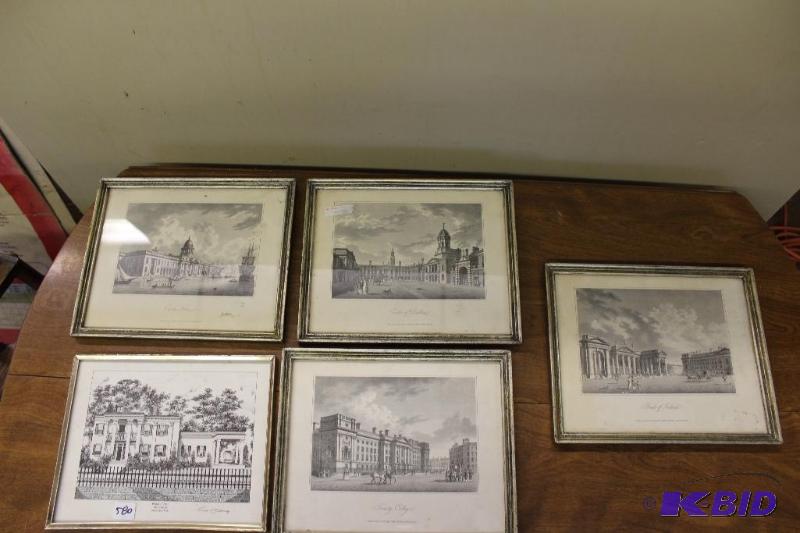 lot 580 image: Lot of Antique Prints, 4 are Dated 1817, but ...