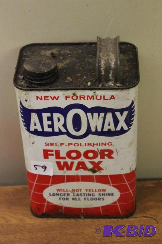lot 59 image: AerOwax&nbspVintage 1 Gallon Can, empty, ori...