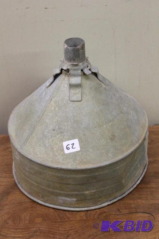 lot 62 image: Large Vintage Metal Funnel ...