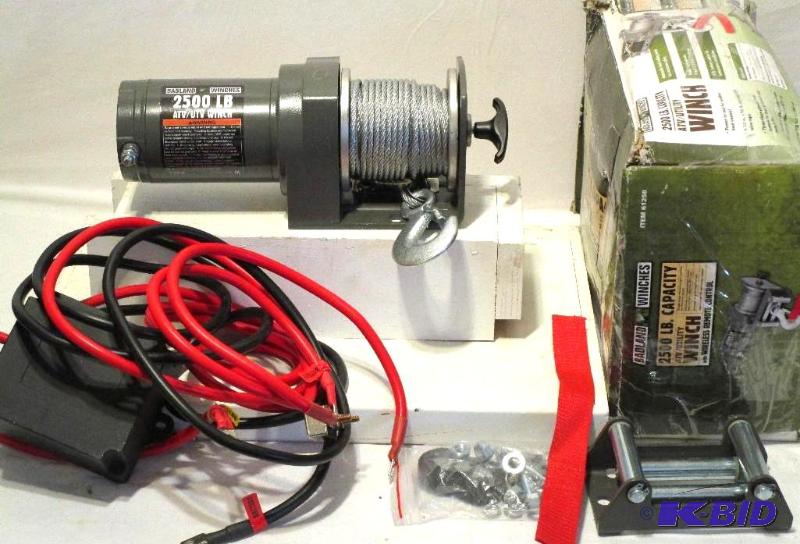 lot 103 image: 2500 lb. ATVUtility Electric Winch with Wireless Remote Control