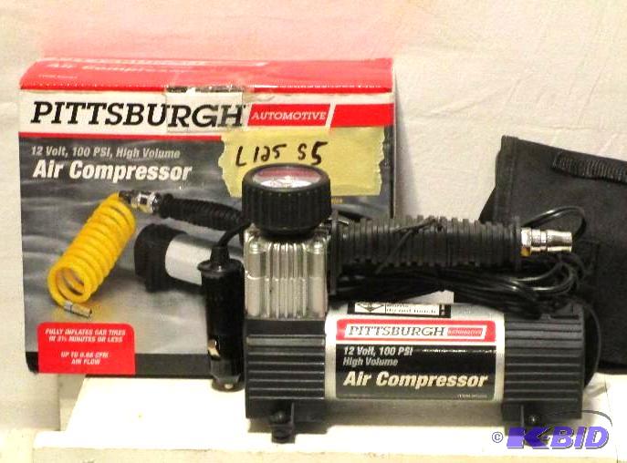 lot 125 image: 12V 100 PSI High Volume Air Compressor