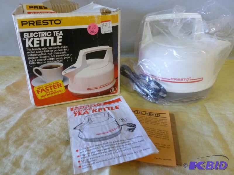Presto electric tea kettle, comes in the orig...