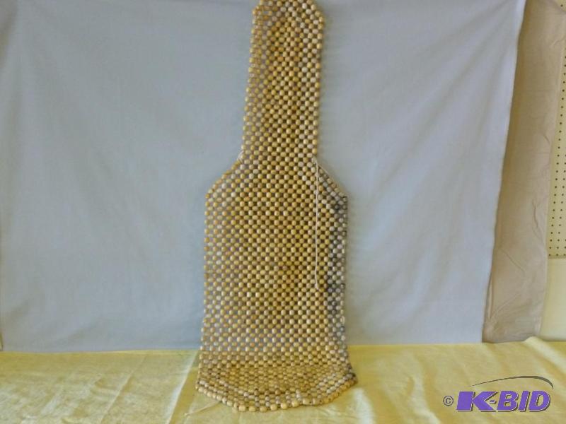 Wooden beaded seat and backrest that measures...
