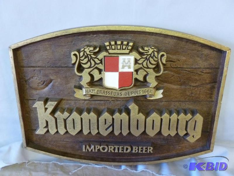 Large Kronenbourg&nbspwooden beer sign that ...
