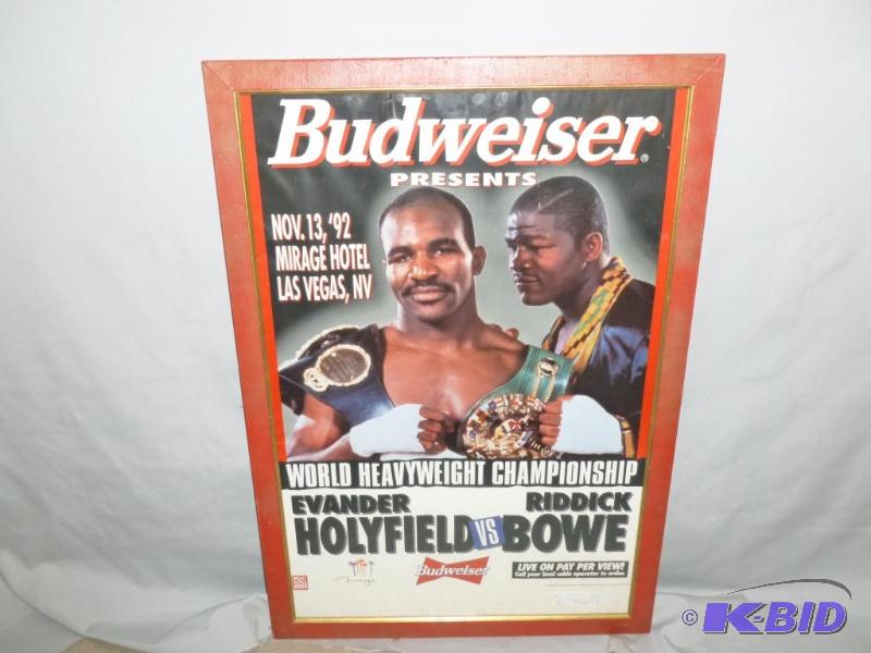 Large Budweiser - Evander&nbspHolyfield vs R...