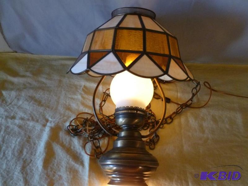 Beautiful Large Brass Bodied And Glass plug i...