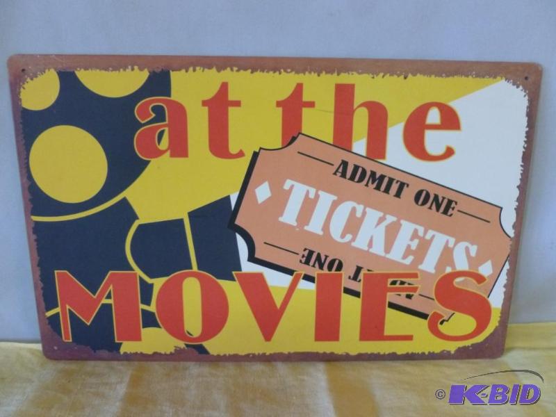 Collectible At The Movies metal sign that mea...