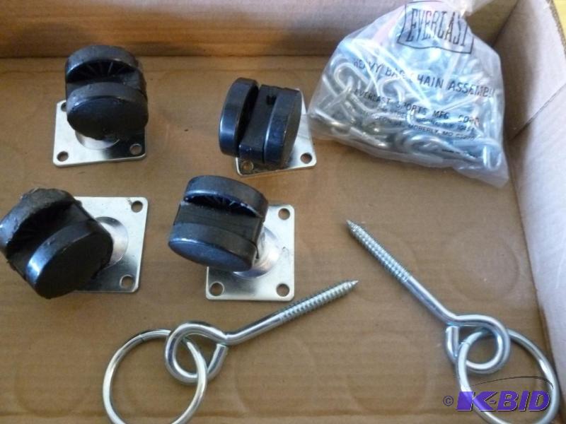 This lot consists of four roller cart wheels,...