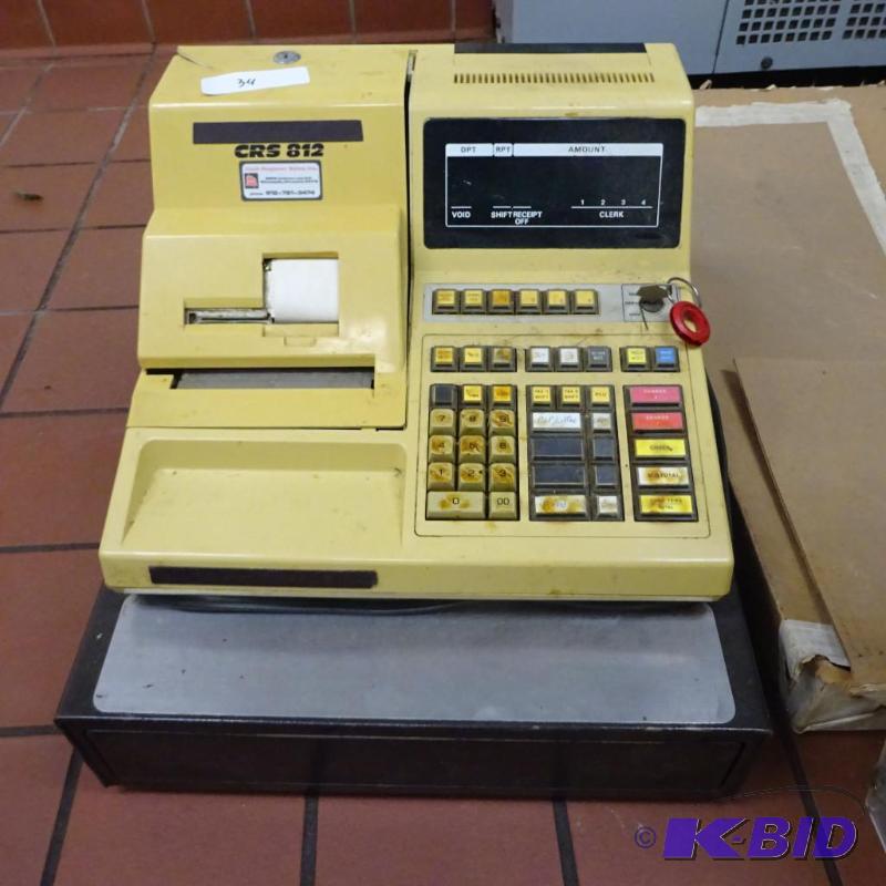 lot 34 image: CRS812 cash register...