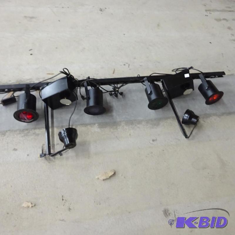 lot 51 image: Various DJ lights on rail...