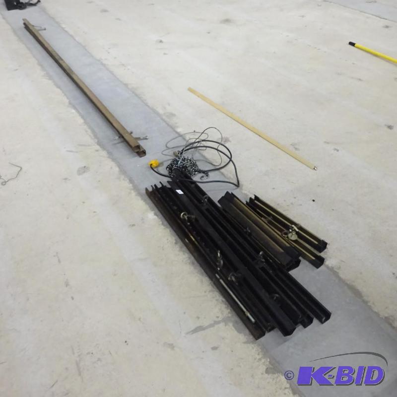 lot 54 image: Misc rails for hanging equiment...