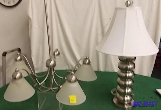 Brushed Nickel Ceiling Light Fixture &amp La...
