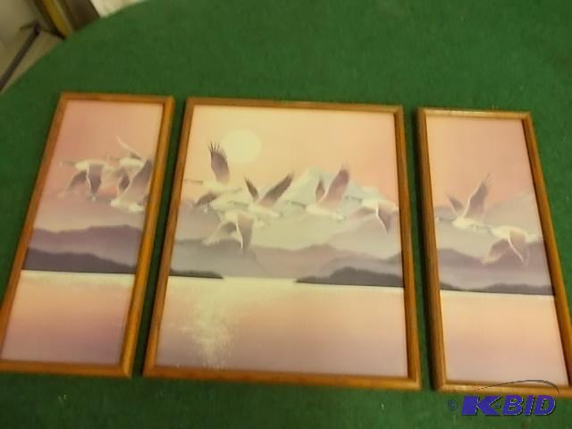 Set Of 3 Goose Theme Pictures 17 x 21 &amp 9...