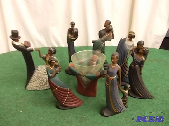 Collection Of Mahogany Princess Figures...