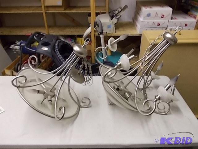 2-Brushed Nickel Chandeliers&nbsp...