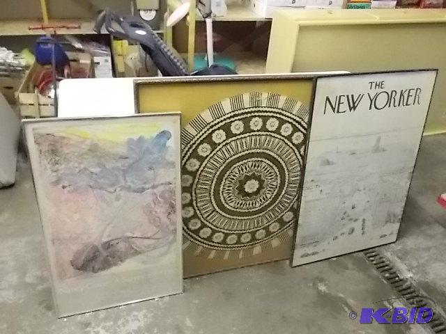 2- Framed Posters &amp 1-Framed Fabric Wall ...