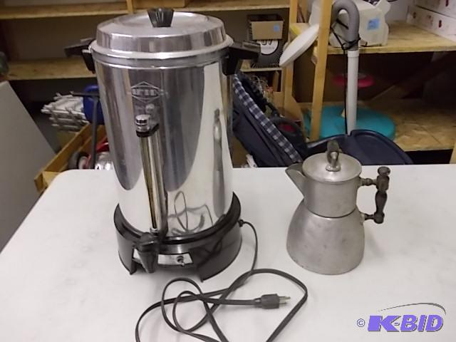 55 Cup Coffee Maker &amp Old Perculator Type...