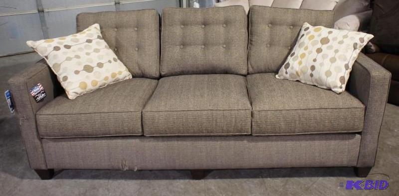 New Simmons Beauty Rest Gray Sofa with legs -...