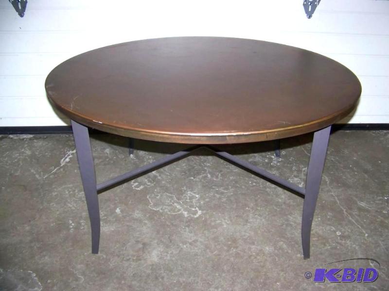 lot 11 image: Round, Copper Top, Cocktail Table