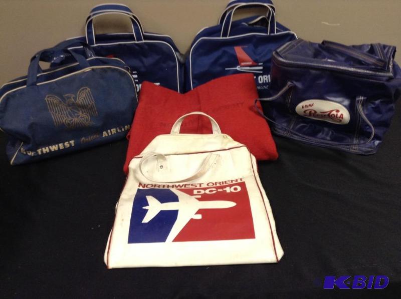 lot 80 image: Lot of vintage Northwest airlines items
