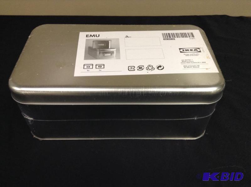 lot 103 image: New IKEA Metal Organization Boxes