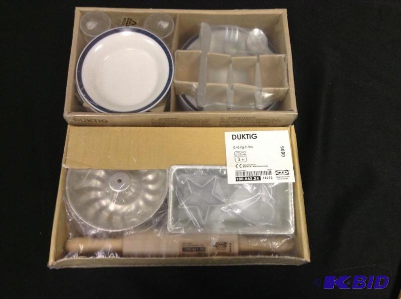 lot 104 image: New IKEA Childs Kitchen Play Set Bakeware & Dinnerware
