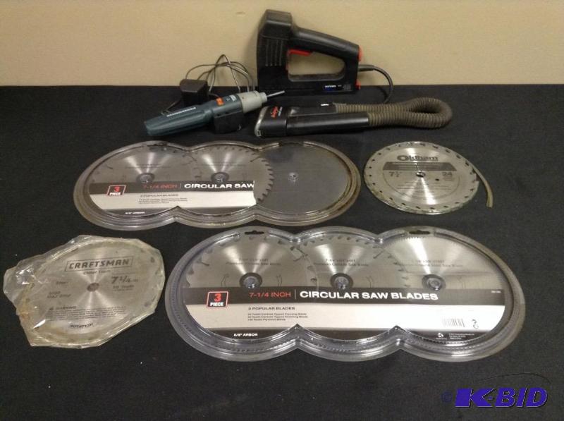 lot 149 image: Craftsman 7 14 Circular Saw Blades & Power Tools
