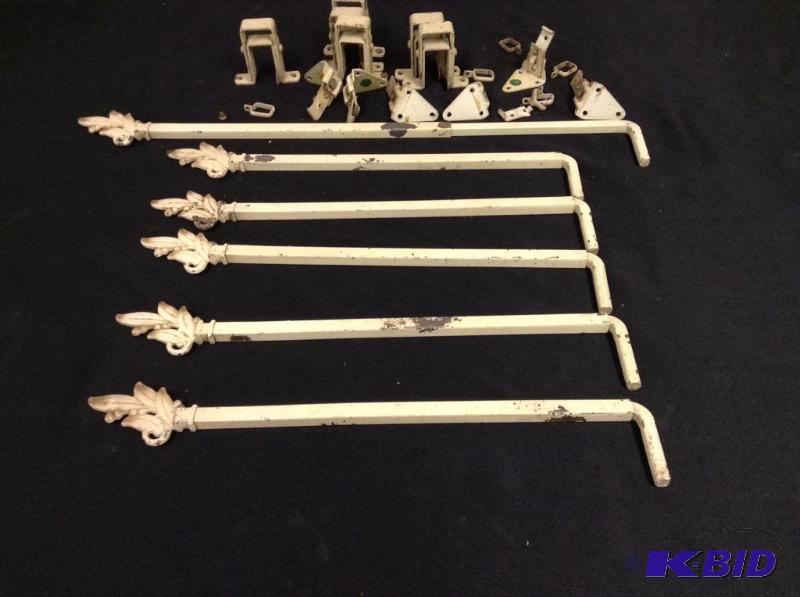 lot 169 image: Vintage curtain rods with hardware