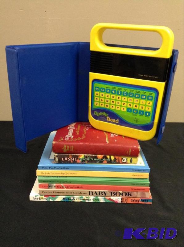 lot 173 image: Lot of books and Texas Instruments Speak and Read