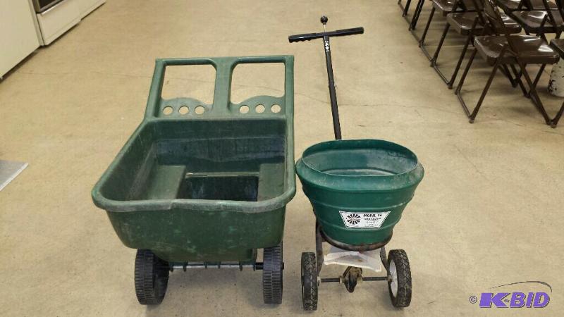 lot 180 image: Yard Cart and Broadcast Spreader