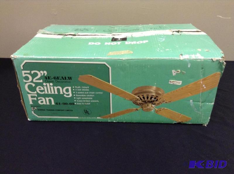 Evergo 52 Ceiling Fan January Consignment Auction K Bid