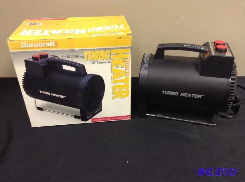lot 50 image: Turbo heater 5120 BTU1500 watt with thermostat