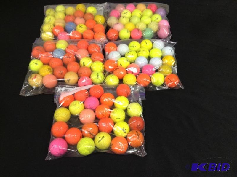 lot 56 image: 5 Bags of Colored Golf Balls