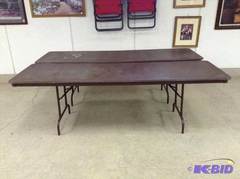 lot 76 image: Two Mighty-Lite Eight Foot Tables