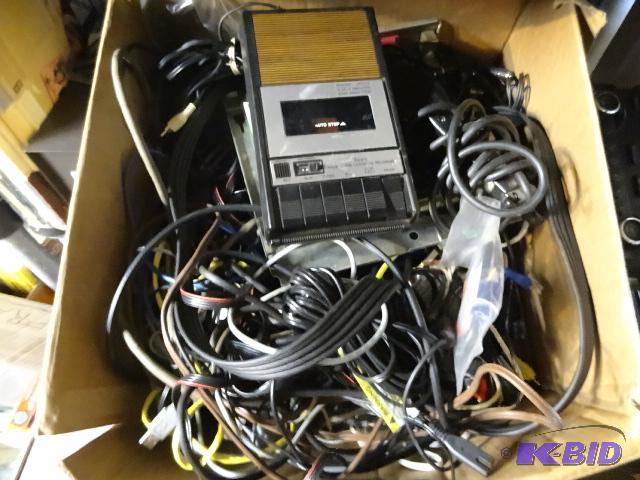 lot 111 image: Misc AV Cables, Cassette Player etc....