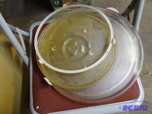 lot 119 image: Qty 3 Microwave Oven Glass Turntable Carousel...