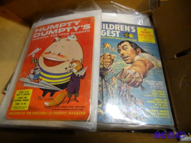 lot 143 image: Box of many assorted Vintage Magazines in pla...