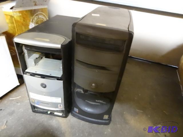 lot 151 image: Dell & E-Machine Computer Cabinets....
