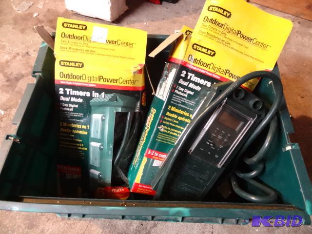 lot 183 image: Stanley Outdoor Digital Power Centers  Timer...