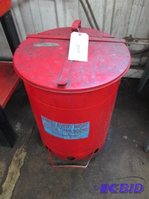 lot 20 image: Hazardous rag container...