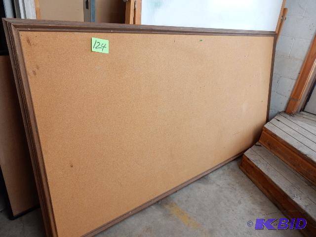 lot 124 image: Bulletin Board with wood frame