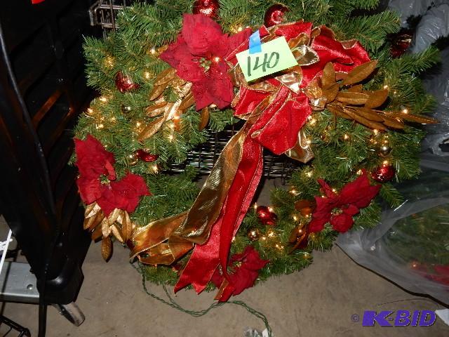 lot 140 image: 3, 36in wreaths